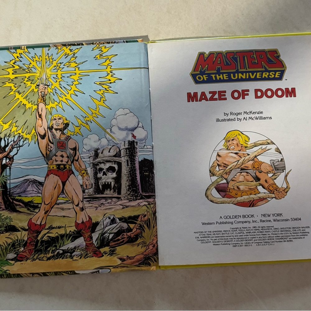 2/$20 Vintage He Man Masters of The Universe Maze Of Doom Golden Book - Picture 3 of 6